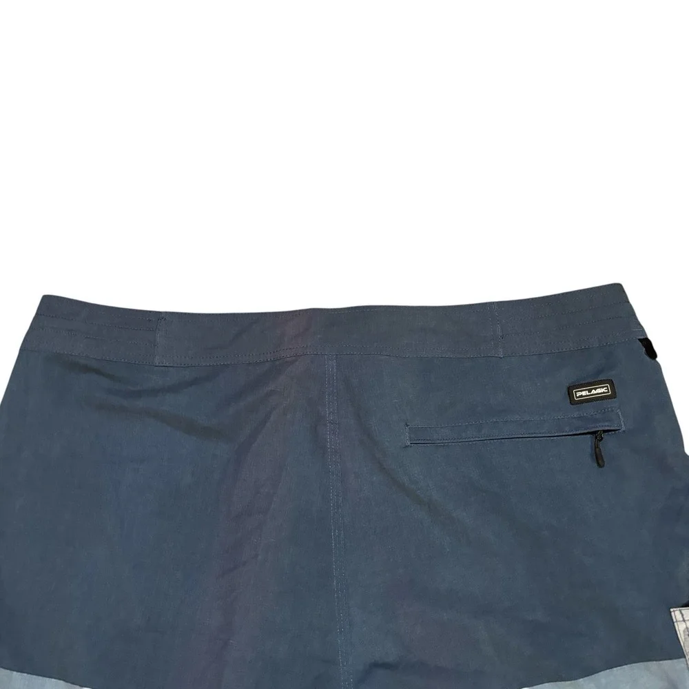 Pelagic‎ Blue Water Board Shorts Blue Camo Mens 40x10 Beach Summer Fishing